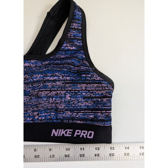 Nike Pro Racerback Dri Fit Sports Bra Size Small Purple /Blue - Picture 4 of 5
